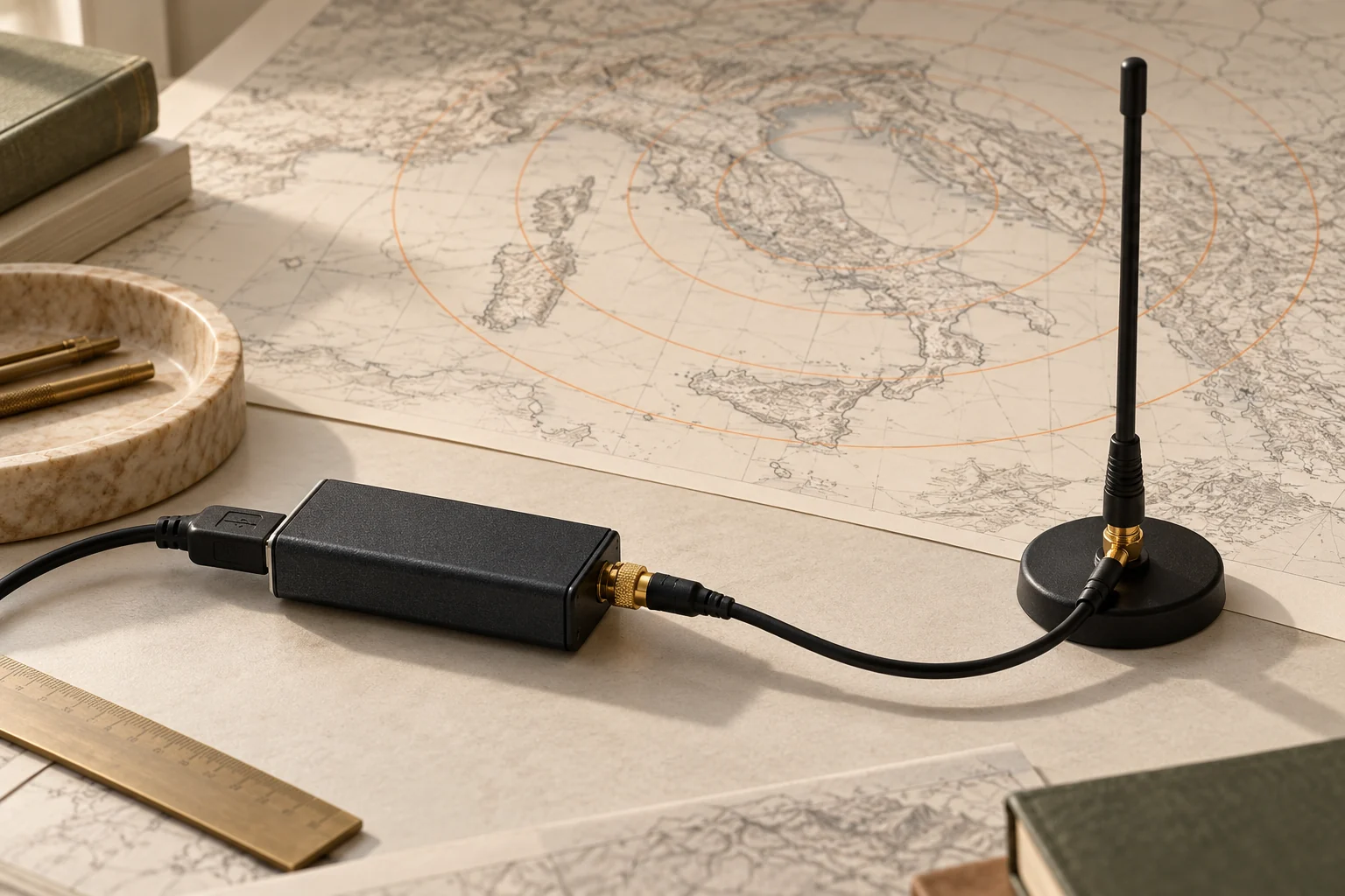 ADS-B Exchange: Identificativo aereo → Ricezione radio → Traccia osservata. Illustrazione concettuale.