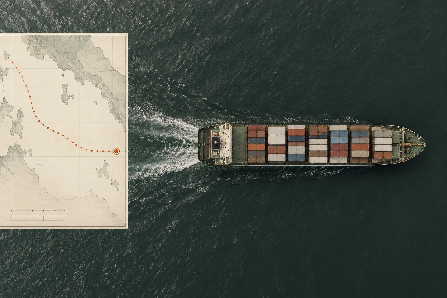 MarineTraffic: Nave o porto → Messaggi AIS → Posizioni e orari. Illustrazione concettuale.